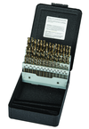 60 Pc. #1 - #60 Wire Gage Cobalt Bronze Oxide Screw Machine Drill Set - USA Tool & Supply