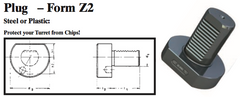 VDI Plug - Form Z2 (Plastic) - Part #: CNC86 82.1640P - USA Tool & Supply