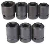 Proto® 1" Drive 7 Piece Impact Socket Set - 4 Point - USA Tool & Supply