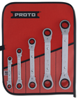 Proto® 5 Piece Offset Reversible Ratcheting Box Wrench Set - 6 and 12 Point - USA Tool & Supply