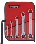 Proto® 5 Piece Reversible Ratcheting Box Wrench Set - 12 Point - USA Tool & Supply