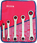 Proto® 5 Piece Ratcheting Box Wrench Set - 6 and 12 Point - USA Tool & Supply