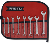 Proto® 8 Piece Full Polish Combination Short Wrench Set - 6 Point - USA Tool & Supply