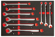 Proto® Foamed 15 Piece Combination Wrench Set -Full Polish- 12 Point - USA Tool & Supply