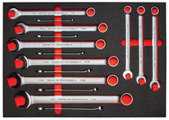 Proto® Foamed 15 Piece Combination Wrench Set- Satin- 12 Point - USA Tool & Supply