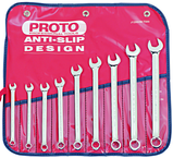 Proto® 9 Piece Full Polish Metric Combination Wrench Set - 12 Point - USA Tool & Supply