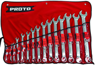 Proto® Tether-Ready 15 Piece Satin Metric Combination ASD Wrench Set - 12 Point - USA Tool & Supply