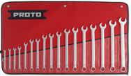 Proto® 17 Piece Full Polish Metric Combination Wrench Set - 12 Point - USA Tool & Supply