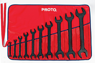 Proto® 10 Piece Black Oxide Open-End Wrench Set - USA Tool & Supply