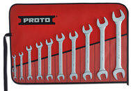 Proto® 10 Piece Satin Open-End Wrench Set - USA Tool & Supply