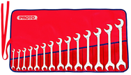 Proto® 14 Piece Full Polish Angle Open-End Wrench Set - USA Tool & Supply