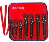 Proto® 7 Piece Ratcheting Flare Nut Wrench Set - 12 Point - USA Tool & Supply