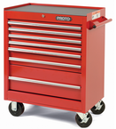 Proto® 440SS 27" Roller Cabinet - 7 Drawer, Red - USA Tool & Supply