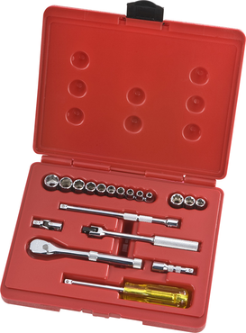 Proto® 1/4" Drive 19 Piece Socket, Combination Set - 6 and 8 Point - USA Tool & Supply