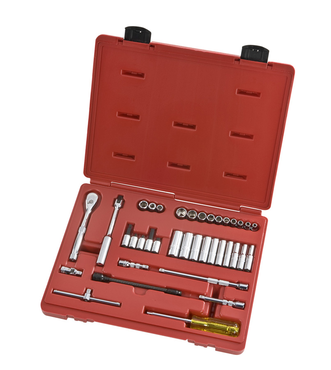 Proto® 1/4" Drive 37 Piece Socket, Combination Set - 6 Point - USA Tool & Supply