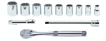 Proto® 3/8" Drive 12 Piece Socket Set - 12 Point - USA Tool & Supply