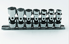 Proto® 3/8" Drive 7 Piece Metric Universal Socket Set - 12 Point - USA Tool & Supply