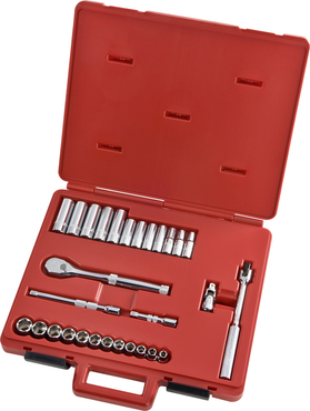 Proto® 3/8" Drive 29 Piece Metric Socket, Combination Set - 6 Point - USA Tool & Supply