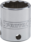 Proto® Tether-Ready 3/8" Drive Socket 22 mm - 12 Point - USA Tool & Supply