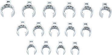 Proto® 1/2" Drive 15 Piece Crowfoot Flare Nut Wrench Set - USA Tool & Supply