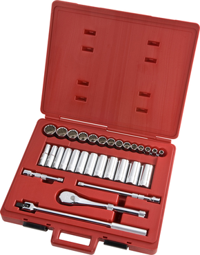 Proto® 1/2" Drive 30 Piece Socket Set - 12 Point - USA Tool & Supply