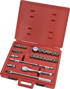 Proto® 1/2" Drive 29 Piece Metric Socket Set - 12 Point - USA Tool & Supply