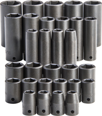 Proto® 1/2" Drive 30 Piece Impact Socket Set - USA Tool & Supply