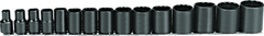 Proto® 1/2" Drive 15 Piece Black Oxide Socket Set - 12 Point - USA Tool & Supply