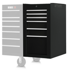 Proto® 550S Side Cabinet - 6 Drawer, Gloss Black - USA Tool & Supply