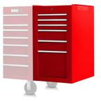 Proto® 550S Side Cabinet - 6 Drawer, Gloss Red - USA Tool & Supply