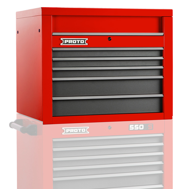 Proto® 550S 34" Top Chest - 5 Drawer, Gloss Red - USA Tool & Supply