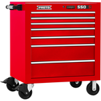 Proto® 550S 34" Roller Cabinet - 7 Drawer, Gloss Red - USA Tool & Supply