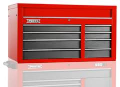 Proto® 550S 50" Top Chest - 8 Drawer, Gloss Red - USA Tool & Supply