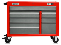 Proto® 550S 50" Workstation - 10 Drawer, Safety Red and Gray - USA Tool & Supply