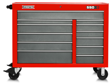 Proto® 550S 50" Workstation - 12 Drawer, Safety Red and Gray - USA Tool & Supply