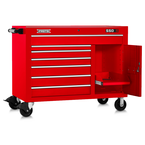 Proto® 550S 50" Workstation - 7 Drawer & 1 Shelf, Gloss Red - USA Tool & Supply