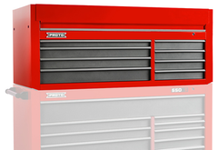 Proto® 550S 66" Top Chest - 8 Drawer, Safety Red and Gray - USA Tool & Supply