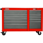 Proto® 550S 66" Workstation with Removable Lock Bar- 11 Drawer- Safety Red & Gray - USA Tool & Supply