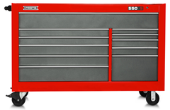 Proto® 550S 66" Workstation - 11 Drawer, Safety Red and Gray - USA Tool & Supply
