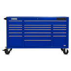 Proto® 550E 67" Front Facing Power Workstation w/ USB - 18 Drawer, Gloss Blue - USA Tool & Supply