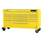 Proto® 550E 67" Front Facing Power Workstation w/ USB - 18 Drawer, Gloss Yellow - USA Tool & Supply