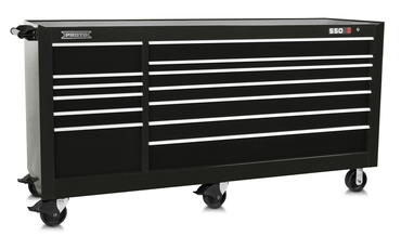 Proto® 550S 88" Workstation - 13 Drawer, Gloss Black - USA Tool & Supply