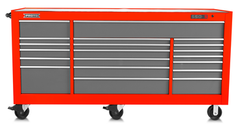 Proto® 550S 88" Workstation - 18 Drawer, Safety Red and Gray - USA Tool & Supply