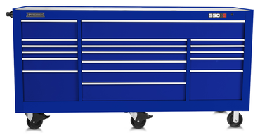 Proto® 550S 88" Workstation - 20 Drawer, Gloss Blue - USA Tool & Supply