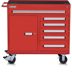 Proto® 560S 45" Workstation- 6 Drawer & 1 Shelf- Gloss Red - USA Tool & Supply