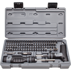 Proto® 91 Piece Multibit Set with Ratcheting Screwdriver and T-Handle - USA Tool & Supply