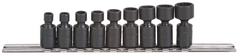 Proto® 1/4" Drive 9 Piece Metric Universal Impact Socket Set - 12 Point - USA Tool & Supply