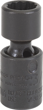 Proto® 1/4" Drive Universal Impact Socket 7/16" - 12 Point - USA Tool & Supply