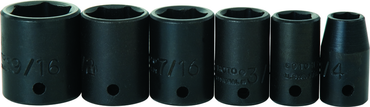 Proto® 1/4" Drive 6 Piece Impact Socket Set - 6 Point - USA Tool & Supply