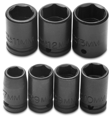 Proto® 1/4" Drive 7 Piece Metric Impact Socket Set - 6 Point - USA Tool & Supply